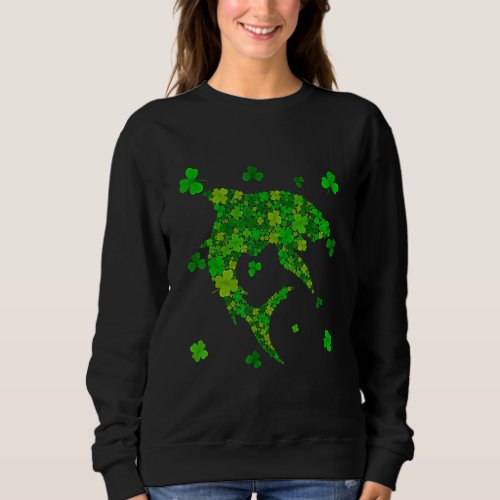 Cute Shark Shamrock Irish Animals St Patricks Day Sweatshirt