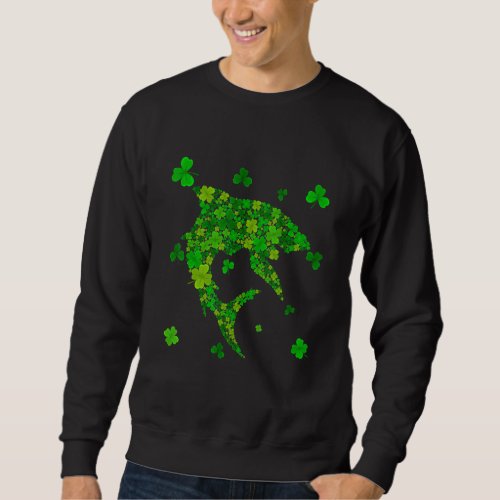 Cute Shark Shamrock Irish Animals St Patricks Day Sweatshirt