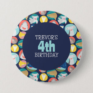 Cute Shark Species Button