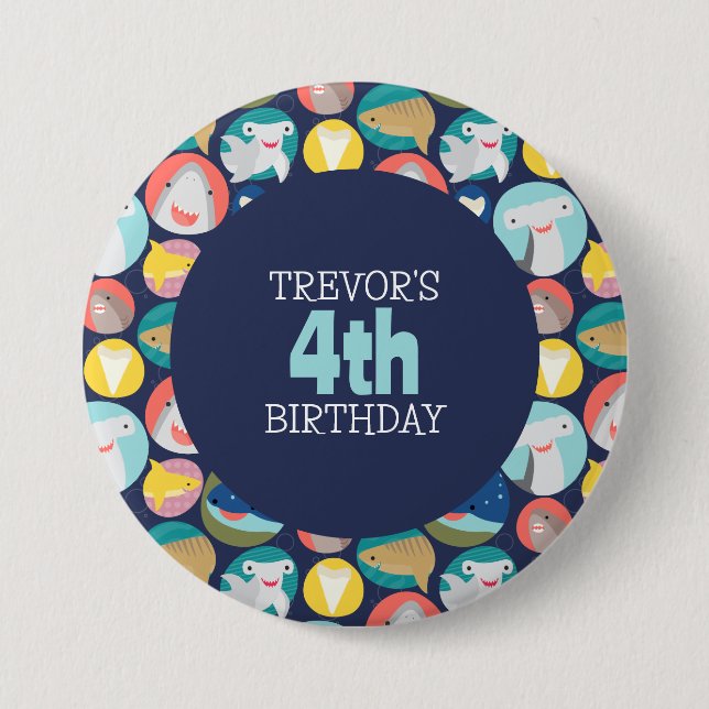 Cute Shark Species Button (Front)