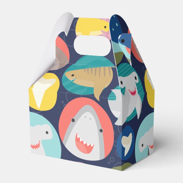 Cute Shark Species Favor Box (Front Side)