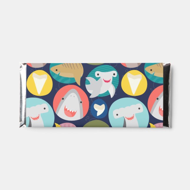 Cute Shark Species Hershey Bar Favors (Front)