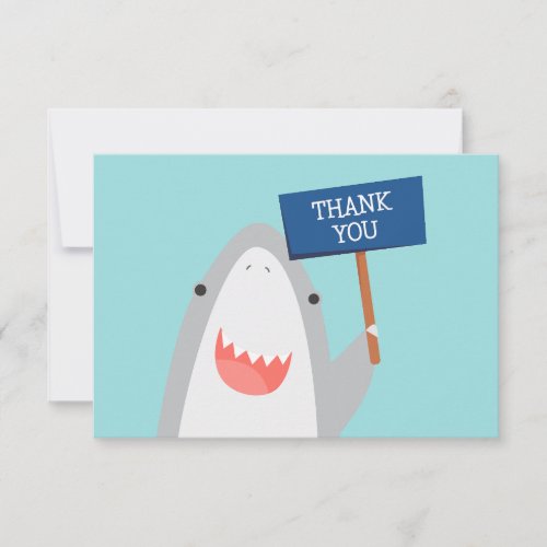 Cute Shark Species Thank You Card