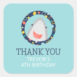 Cute Shark Square Sticker
