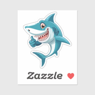 Cute shark sticker