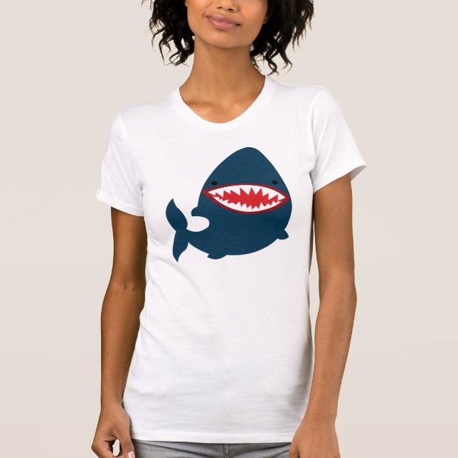 Cute Shark T-shirt Women's Apparel (Front)
