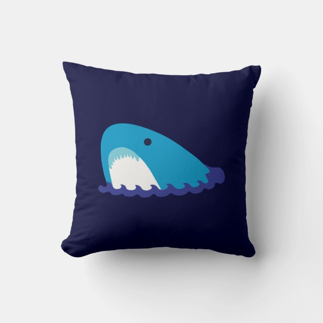 Cute Shark Throw Pillow (Front)