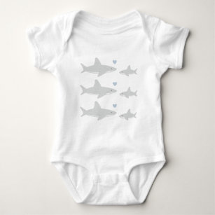 Cute Sharks   Baby Bodysuit