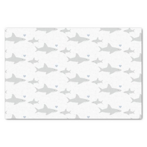 Cute Sharks  Baby Shower Tissue Paper