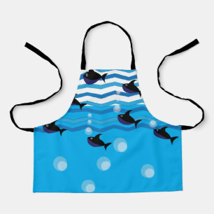 Cute Sharks Ocean Sea Animal Kids Apron