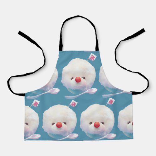 Cute Shaved Ice Dog Pattern Apron