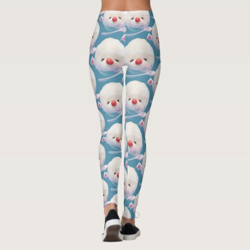 Cute Shaved Ice Dog Pattern Leggings