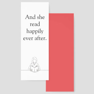 Cute She Read Happily Ever After Bookmarks