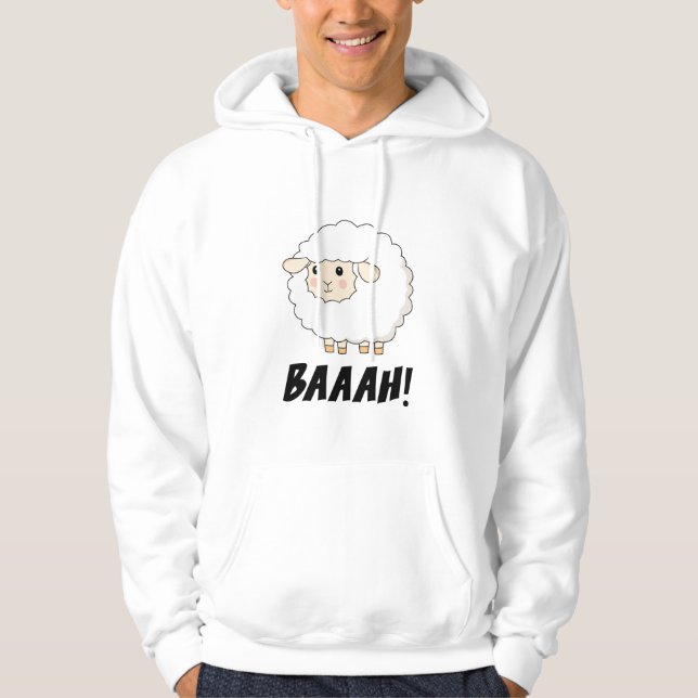 Cute Sheep Baaah Hoodie (Front)