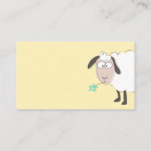 Cute Sheep, Baby Shower, Diaper Raffle Enclosure Card (Back)