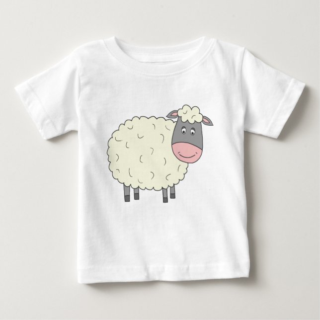 Cute Sheep Baby T-Shirt (Front)