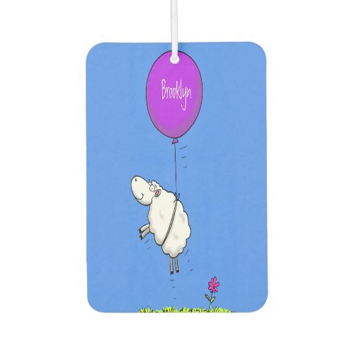 Cute sheep balloon cartoon humor illustration  air freshener