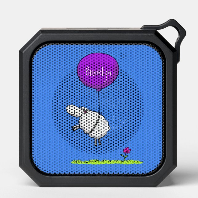 Cute sheep balloon cartoon humor illustration bluetooth speaker (Front)