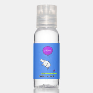 Cute sheep balloon cartoon humor illustration hand sanitizer