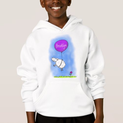 Cute sheep balloon cartoon humor illustration hoodie
