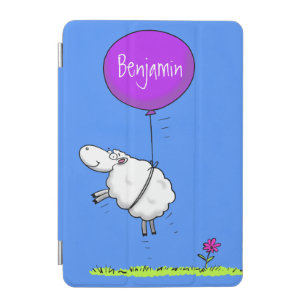 Cute sheep balloon cartoon humor illustration iPad mini cover