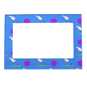 Cute sheep balloon cartoon humor illustration magnetic frame