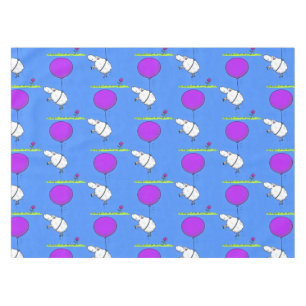 Cute sheep balloon cartoon humor illustration tablecloth