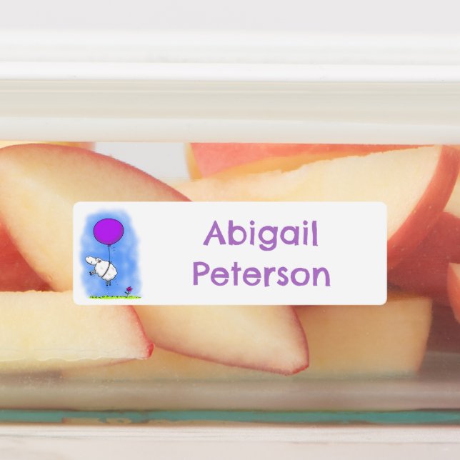 Cute sheep balloon cartoon humor personalized  labels (Affixed)