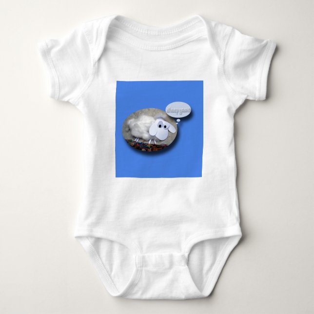 Cute Sheep Born in Ram Year Zodiac Bodysuit (Front)