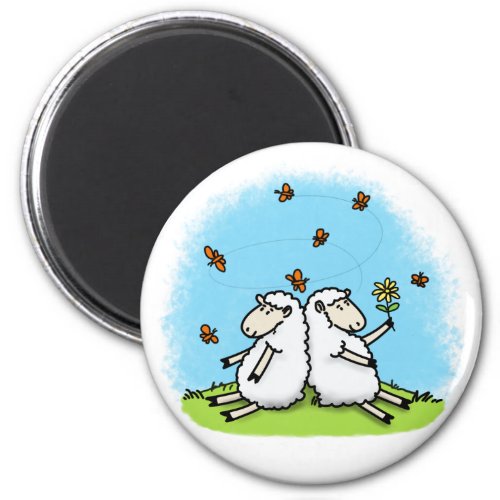 Cute sheep cartoon magnet magnet