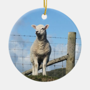 CUTE SHEEP CERAMIC ORNAMENT