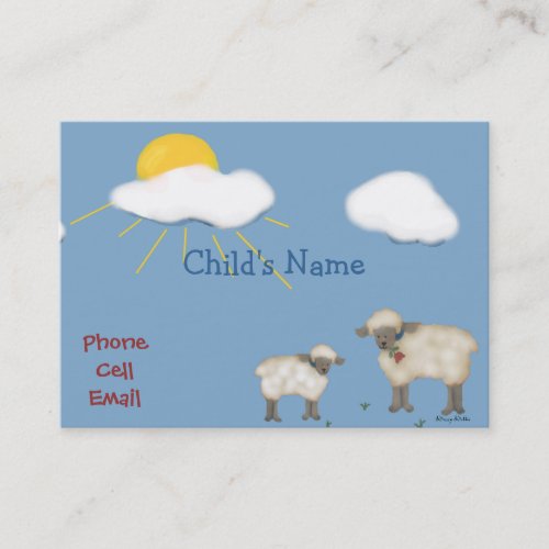Cute Sheep Children's Calling Card Business Cards