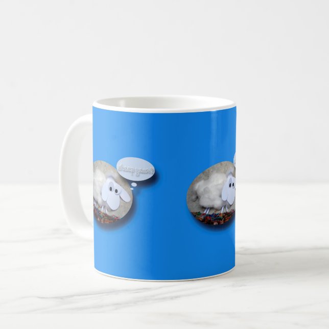 Cute Sheep Chinese New Year Birthday Zodiac Mug (Front Left)