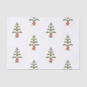 Cute Sheep Christmas Tree Fleece Navidad Tissue Paper