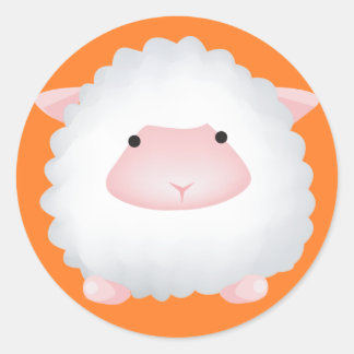 Cute Sheep Classic Round Sticker