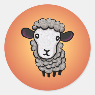 Cute Sheep Classic Round Sticker