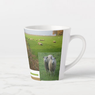 Cute Sheep Collage Latte Mug