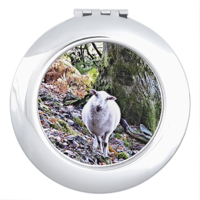 CUTE SHEEP COMPACT MIRROR (Front)