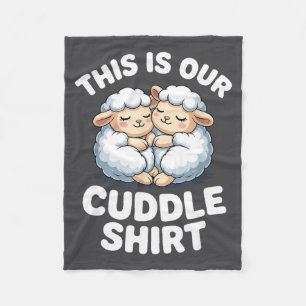 Cute Sheep Couple This Is Our Cuddle Fleece Blanket