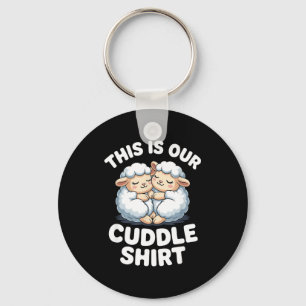 Cute Sheep Couple This Is Our Cuddle  Keychain
