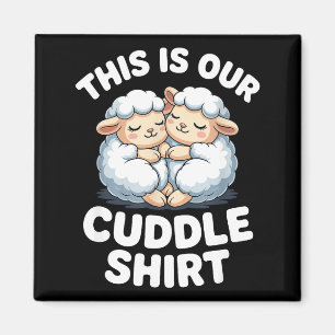 Cute Sheep Couple This Is Our Cuddle  Magnet