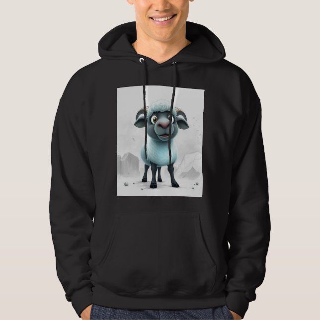 Cute Sheep Cozy Design Hoodie (Front)