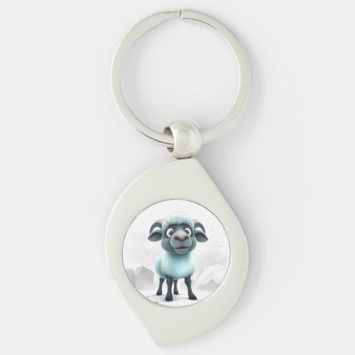 Cute Sheep Cozy Design Keychain