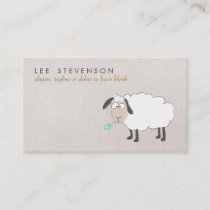 Cute Sheep Drawing Child's Business Card