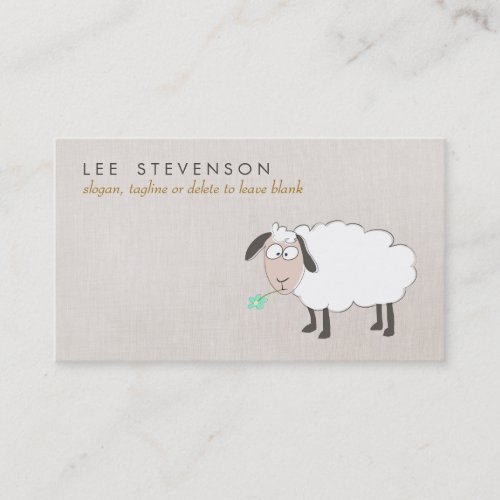 Cute Sheep Drawing Childs Business Card