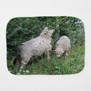 Cute Sheep Eating Leaves Burp Cloth
