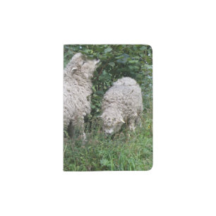 Cute Sheep Eating Leaves Passport Holder