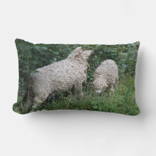 Cute Sheep Eating Leaves Pillow