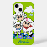 Cute Sheep family &amp; Custom Name Case-Mate iPhone 14 Case