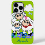Cute Sheep family &amp; Custom Name Case-Mate iPhone 14 Pro Max Case